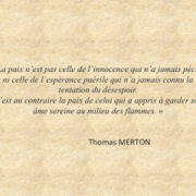 Citation de Thomas Merton sur la paix