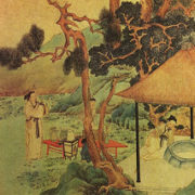 Image japonaise sur la cérémonie du thé