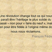 Citation de François Fédier: Révolution