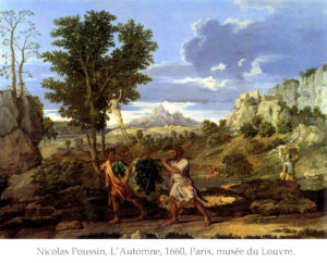Reproduction de L'automne, tableau de Nicolas Poussin