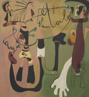 Tableau de Joan Miró, intitulé "Escargot, femme, fleur, étoile", peint en 1934.