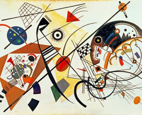 Tableau de Kandinsky : Lignes d'intersection (1923)