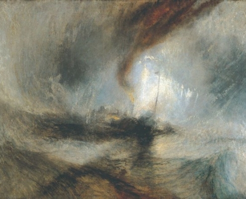 Reproduction d'un tableau de William Turner, "Tempête de neige en mer"