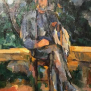 Image d'une peinture de Cézanne représentant un homme assis