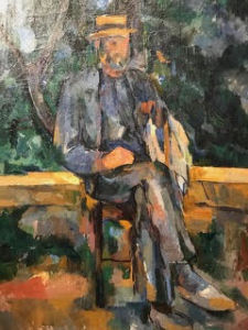 Image d'une peinture de Cézanne représentant un homme assis