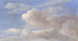 Photo d'une représentation d'un ciel bleu nuageux