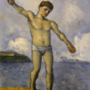 Image de la peinture "Homme debout, les bras étendus", de Cézanne