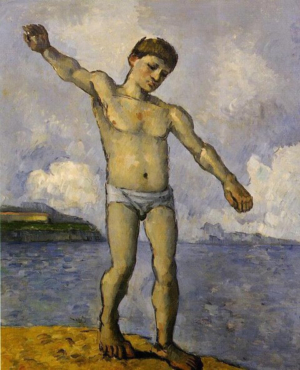 Image de la peinture "Homme debout, les bras étendus", de Cézanne