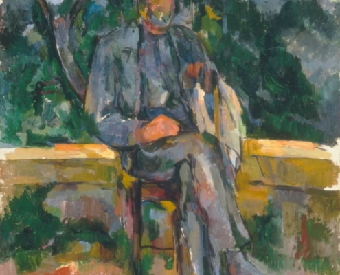 Image du tableau "Homme assis" de Cézanne
