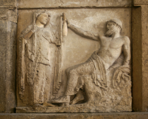Zeus & Héra (bas-relief du temple de Sélinonte)